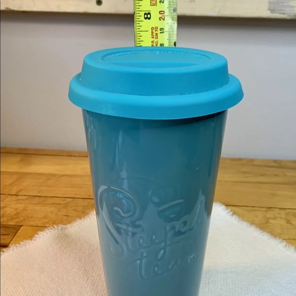 Teal Blue STEEPED TEA/Sipology Ceramic Travel Mug/Cup - Picture 9 of 9
